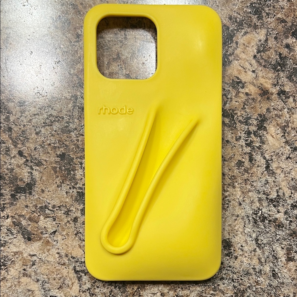 RHODE Yellow Silicone Phone Case with Integrated Loop Grip